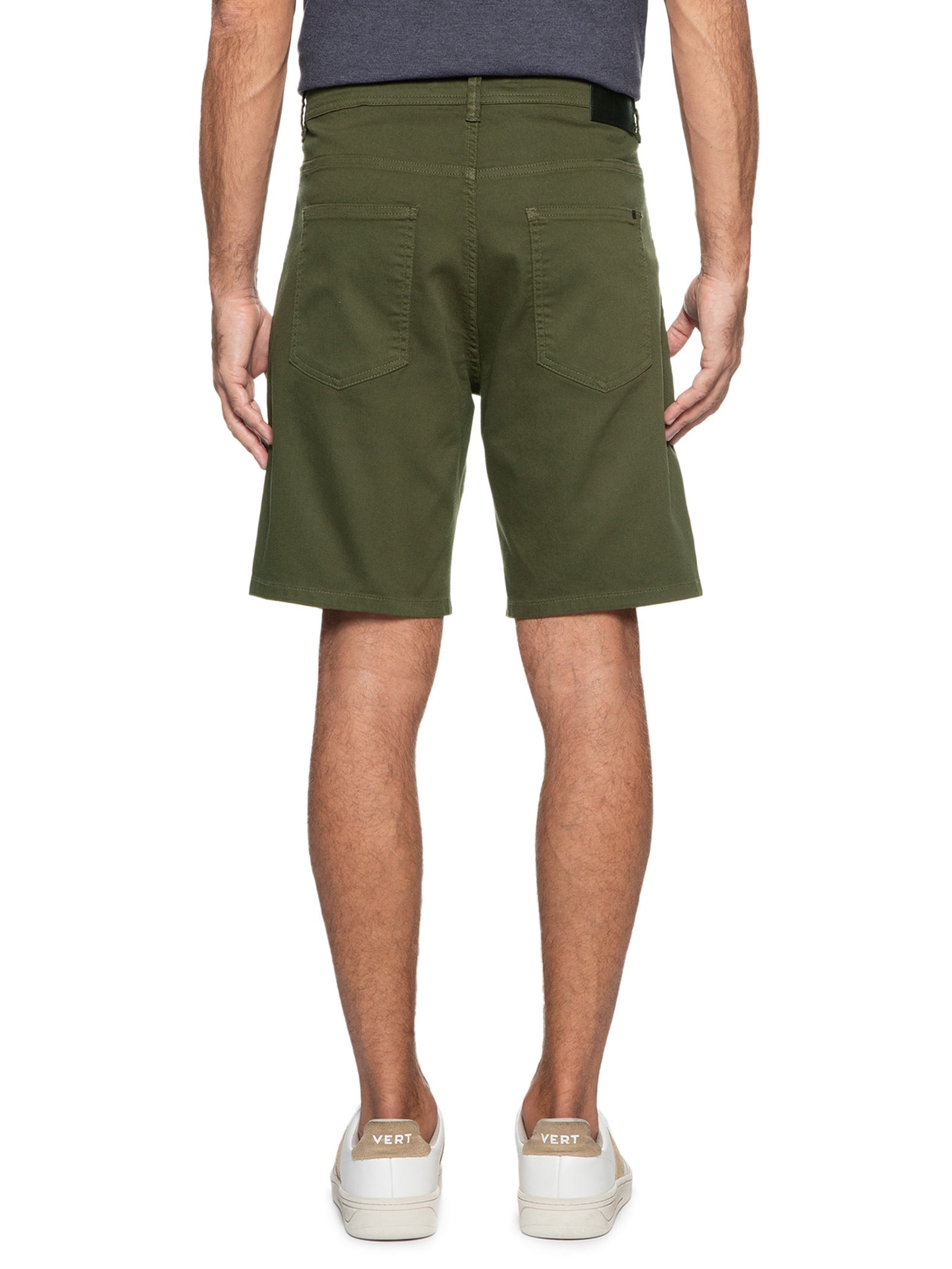 Bermuda Masculina Sarja Color Verde Reserva