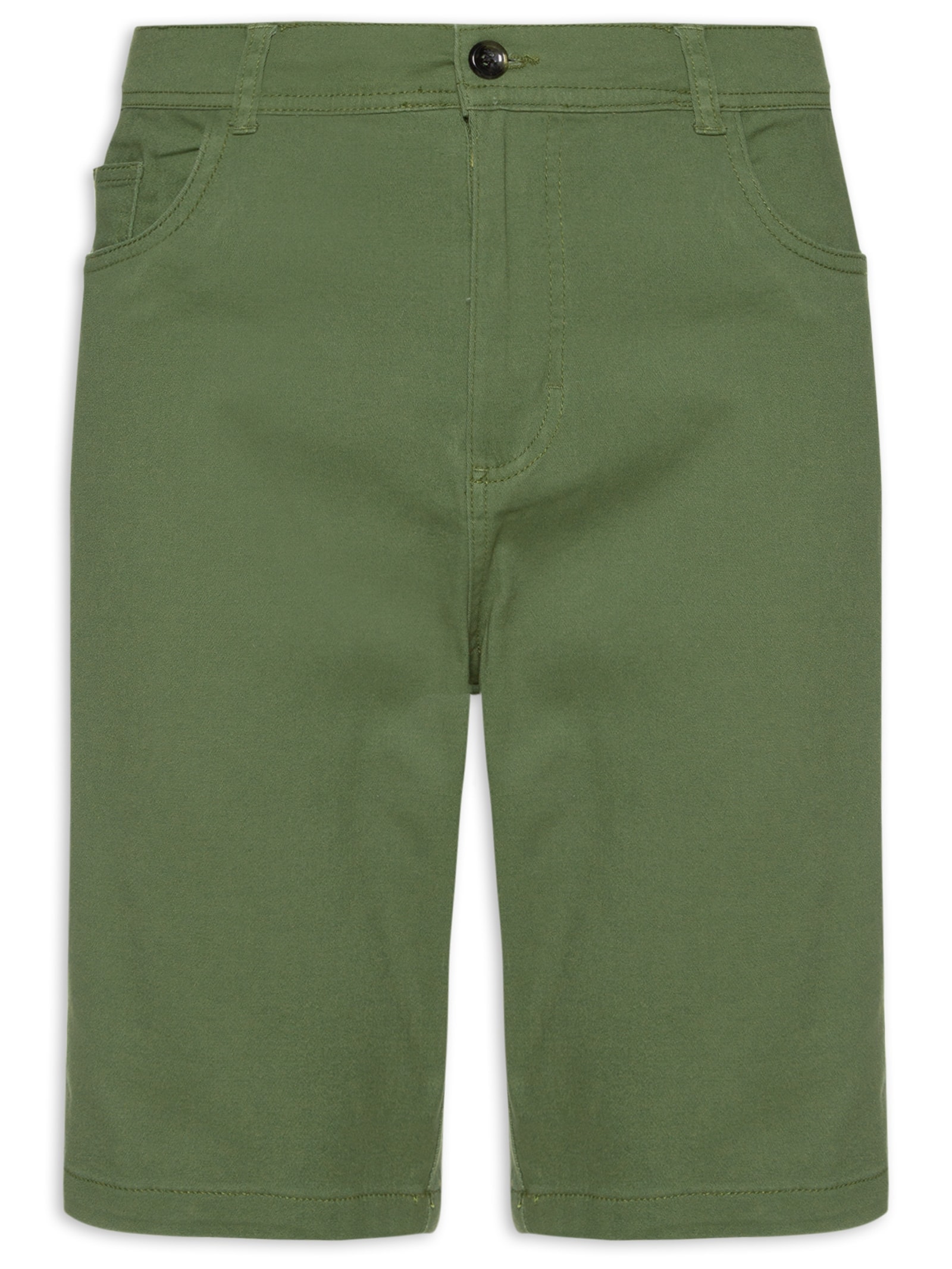 Bermuda Masculina Sarja Color Verde Basiq Men