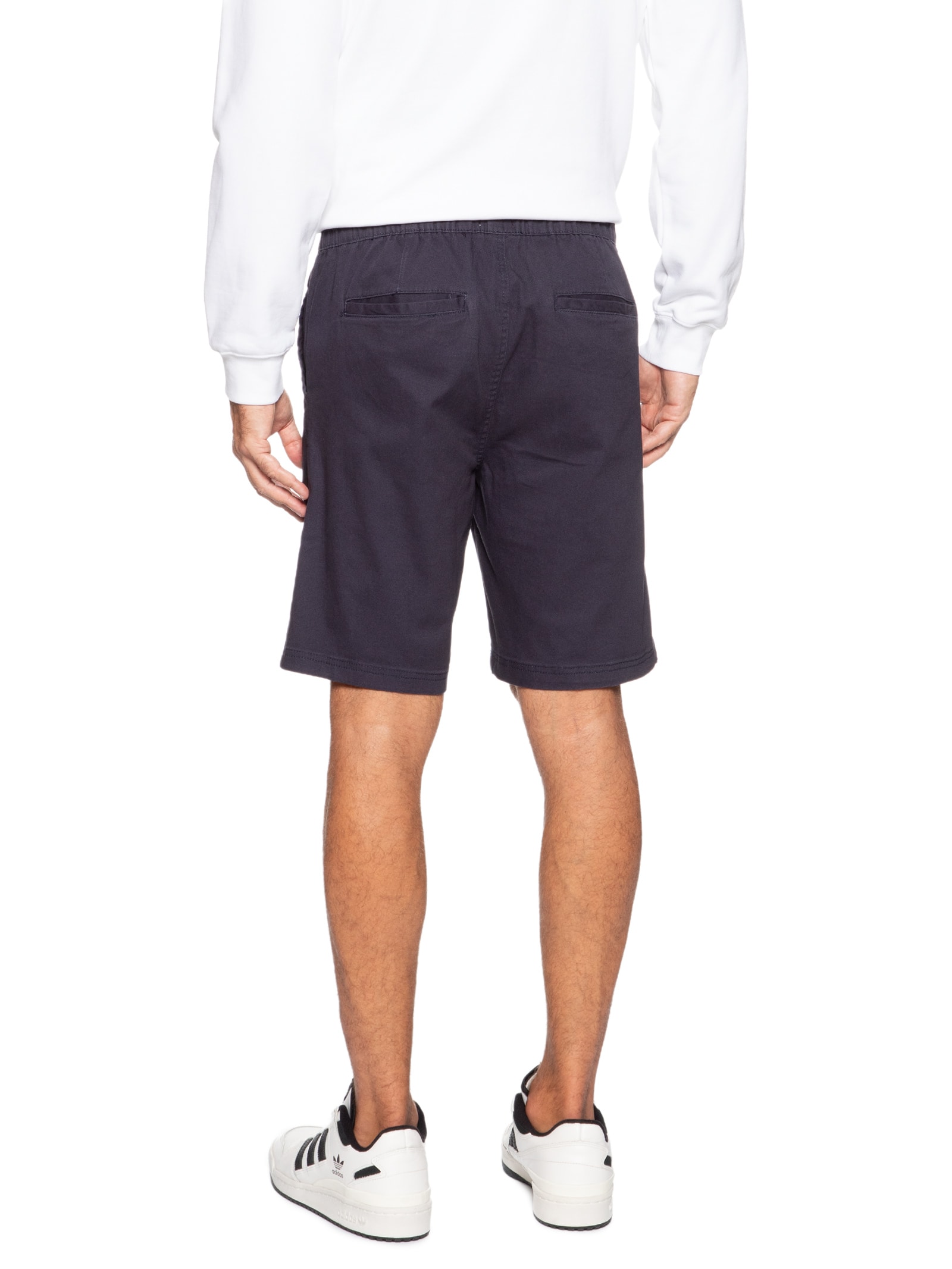 Bermuda Masculina Sarja Cós Elástico Azul Basiq Men