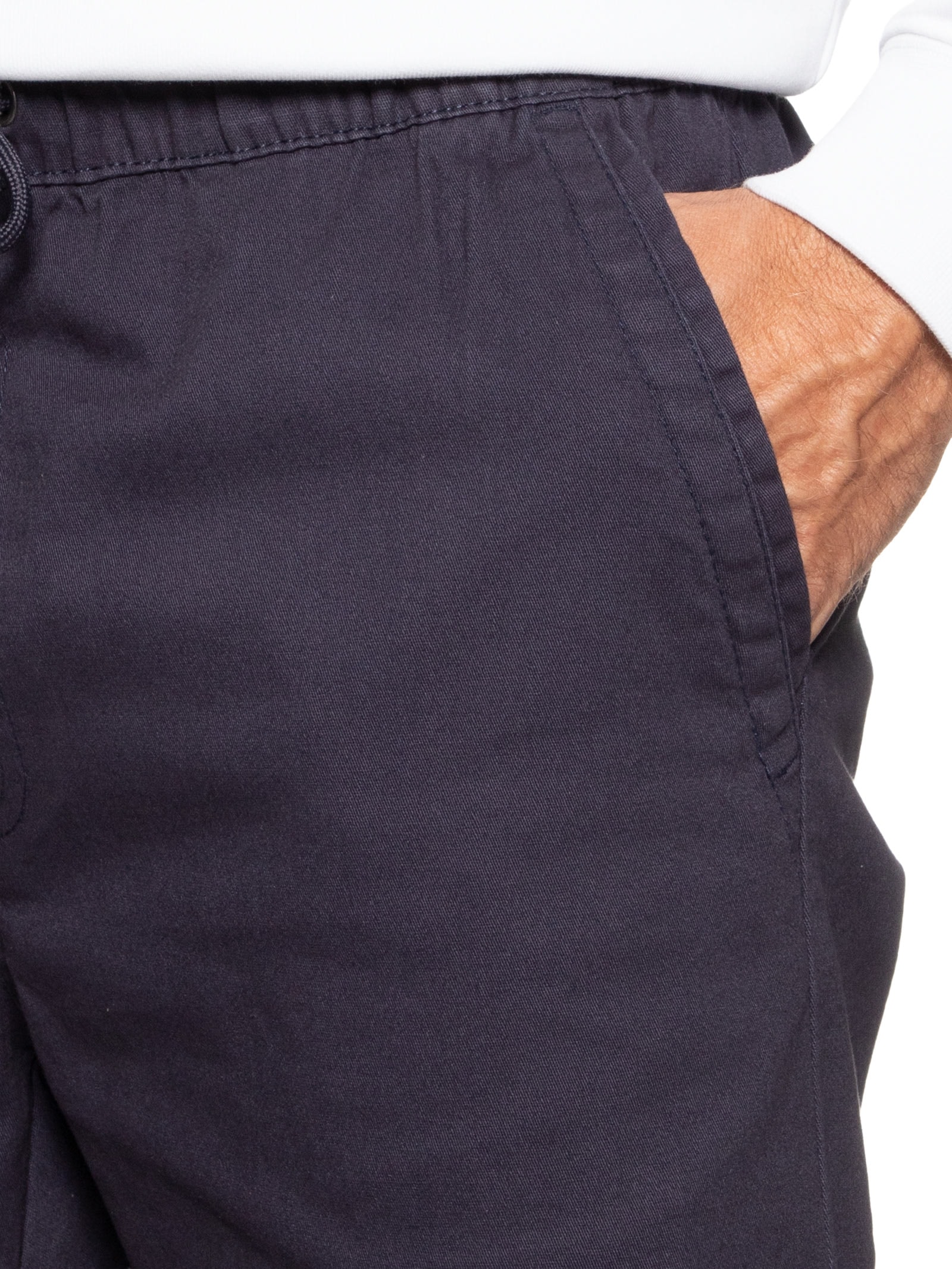 Bermuda Masculina Sarja Cós Elástico Azul Basiq Men