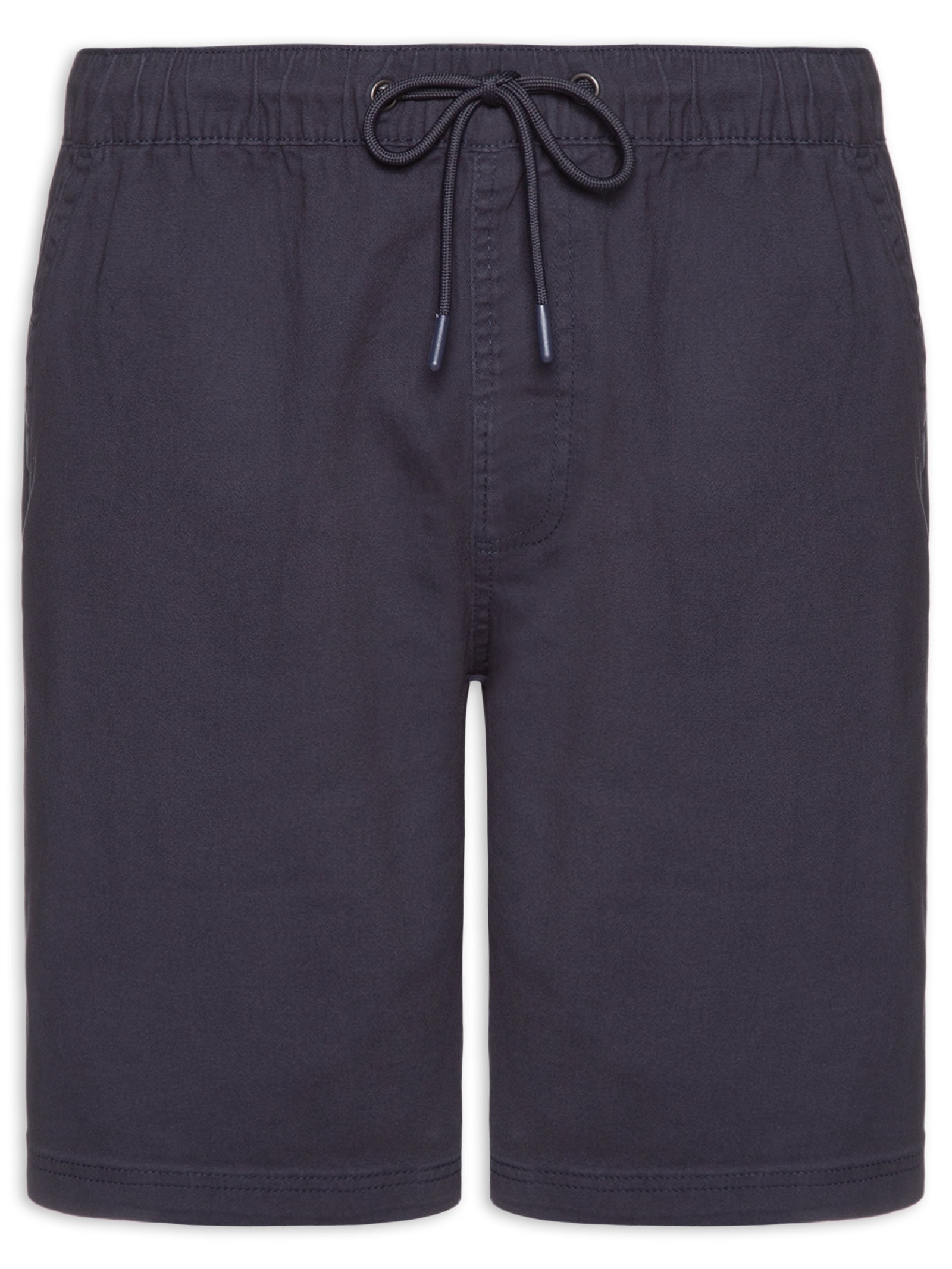 Bermuda Masculina Sarja Cós Elástico Azul Basiq Men