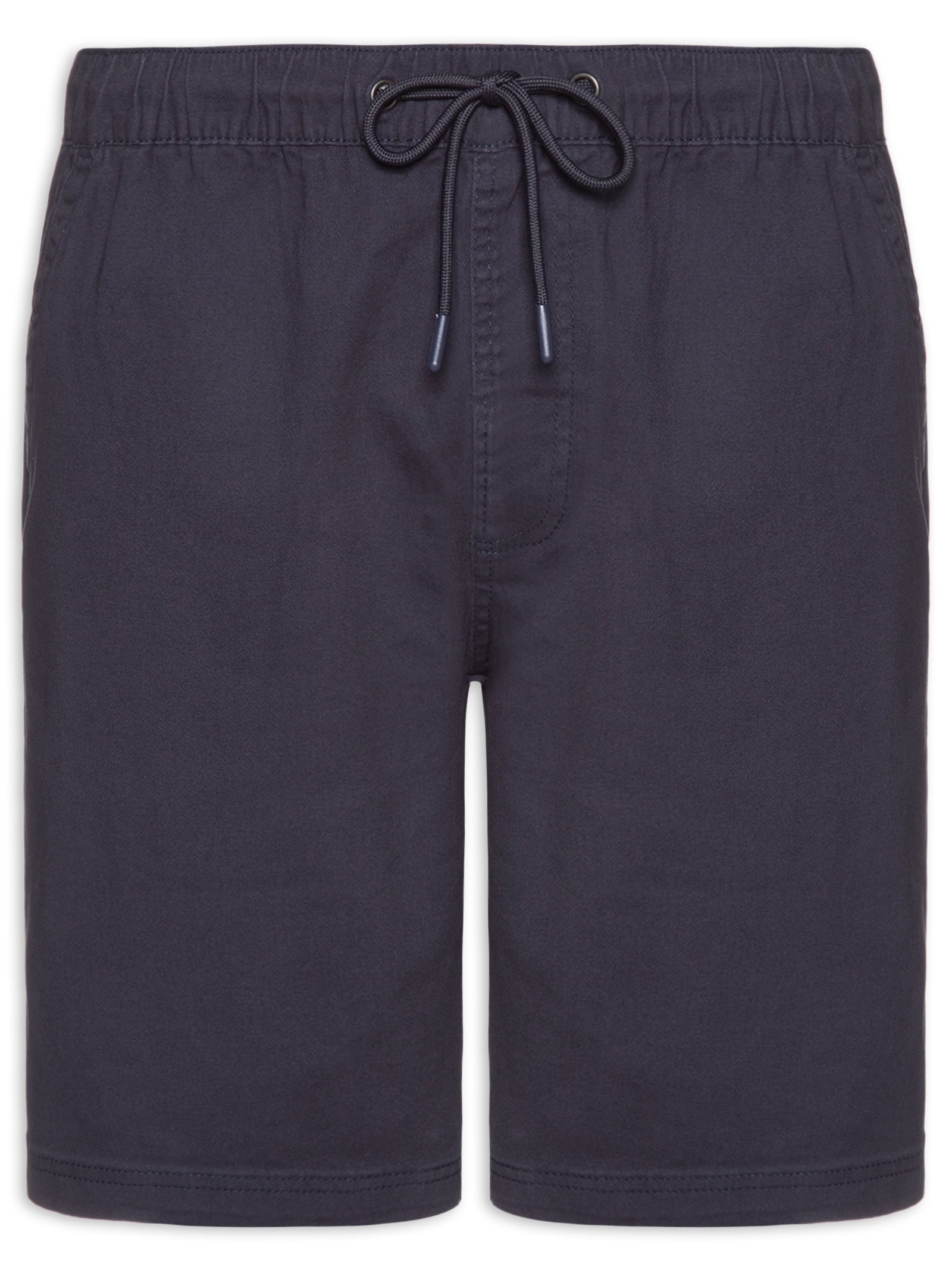 Bermuda Masculina Sarja Cós Elástico Azul Basiq Men