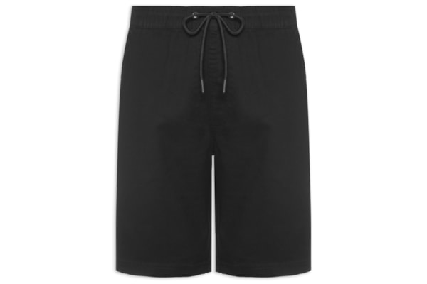 Bermuda Masculina Sarja Cós Elástico - Preto