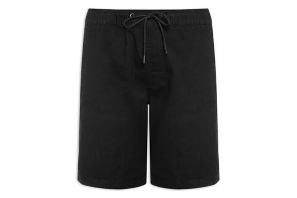 Bermuda Masculina Sarja Cós Elástico - Preto