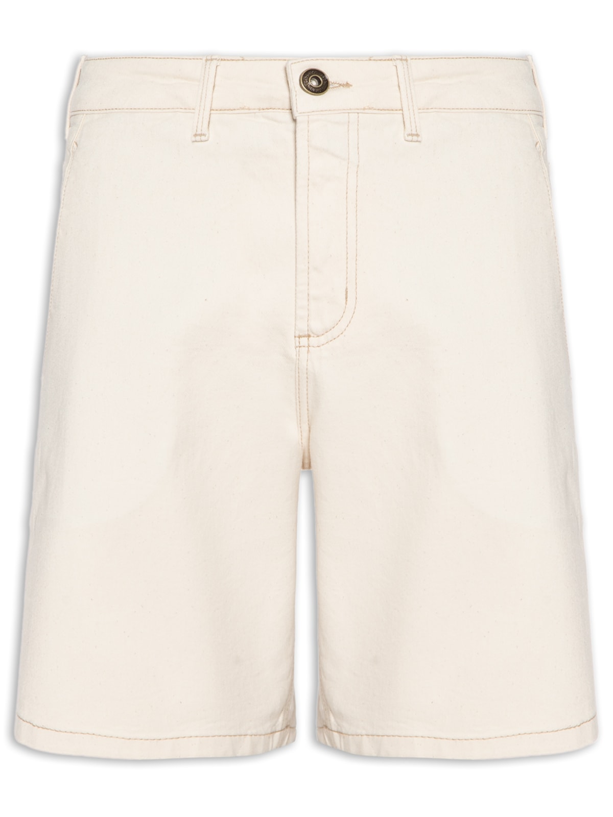 Vista 2 Bermuda Masculina Sarja Dom - Off White NATURAIS NATURAIS