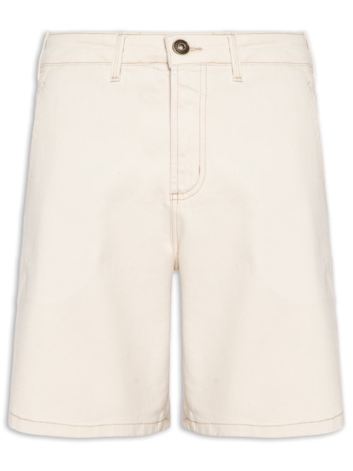 Bermuda Masculina Sarja Dom – Off White