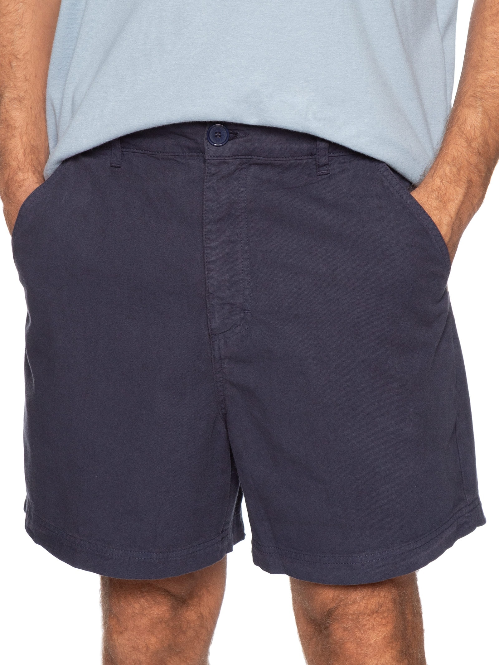 Bermuda Masculina Sarja Flow Cotton Linen Utility  – Azul Osklen