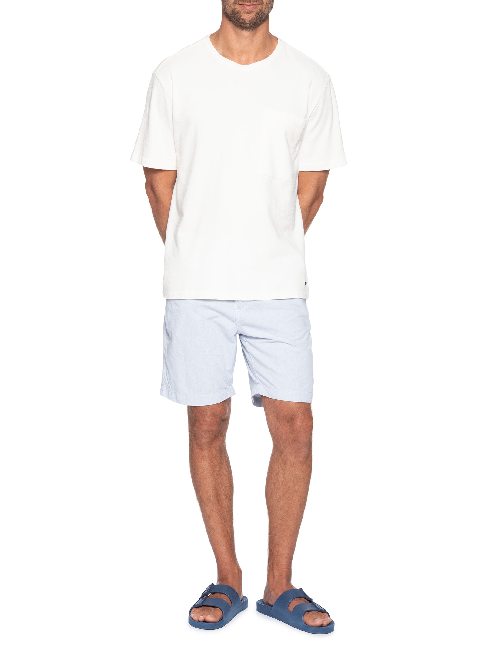 Bermuda Masculina Sarja Jacarta Azul Pineapple