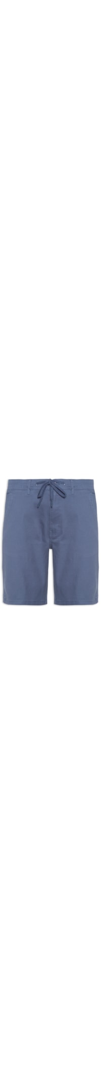 Bermuda Masculina Sarja Meio Elástico Básica - Azul