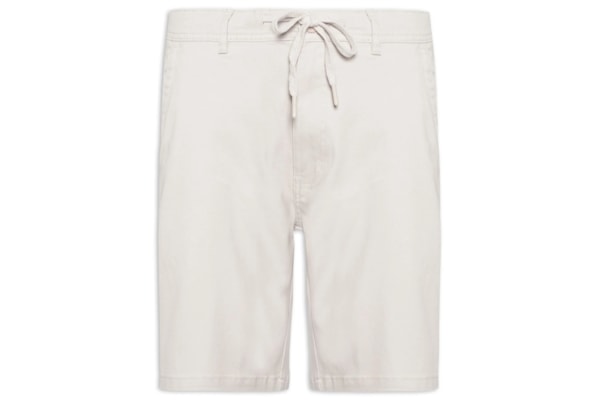 Bermuda Masculina Sarja Meio Elástico Básica - Bege