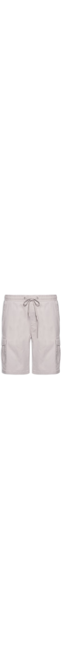 Bermuda Masculina Sarja Meio Elástico Cargo - Cinza