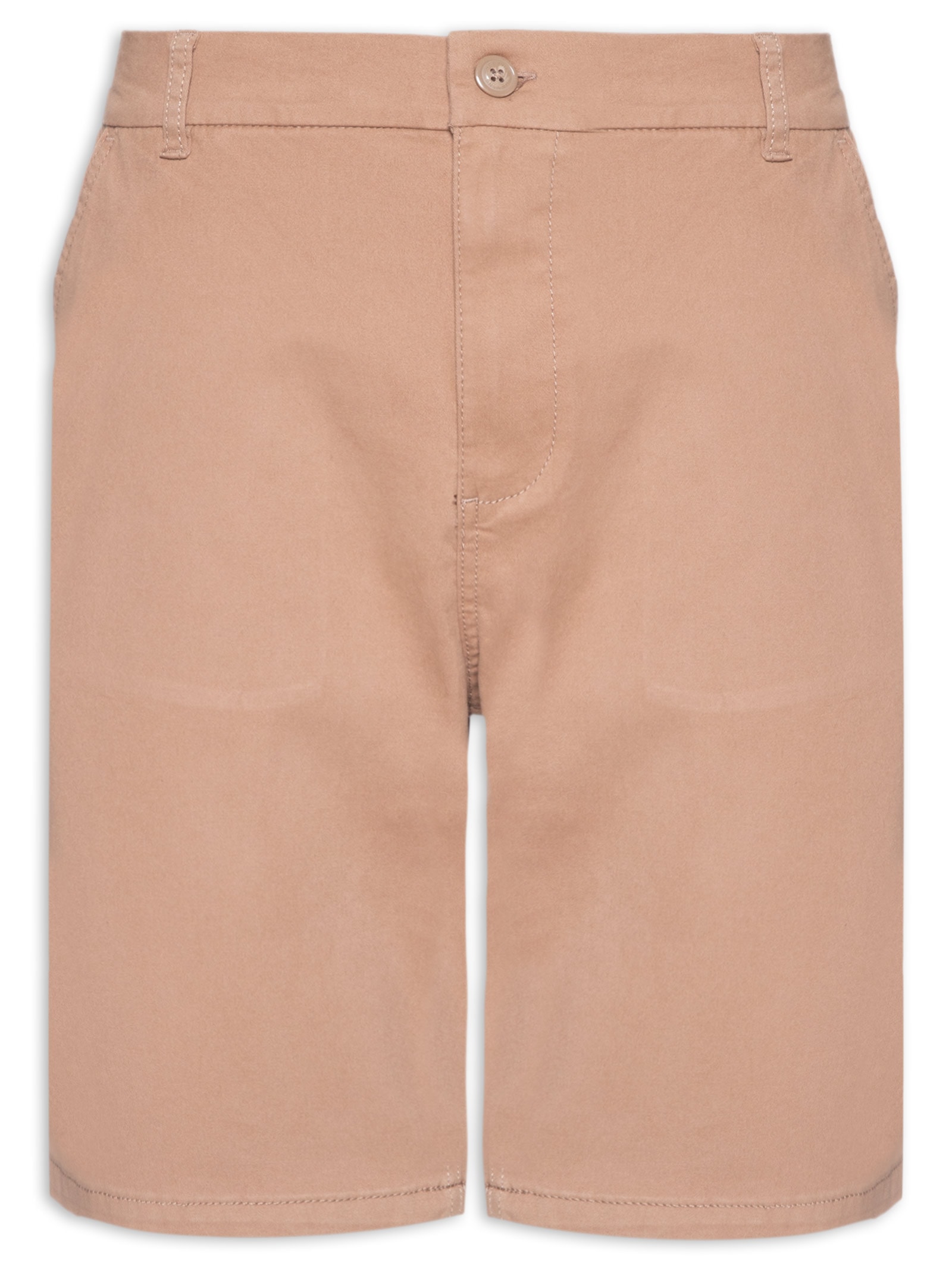 Bermuda Masculina Sarja Peletizada Marrom Hering