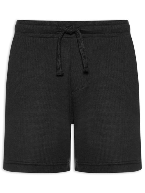 Bermuda Masculina Sarja Texture E-Basics – Preto