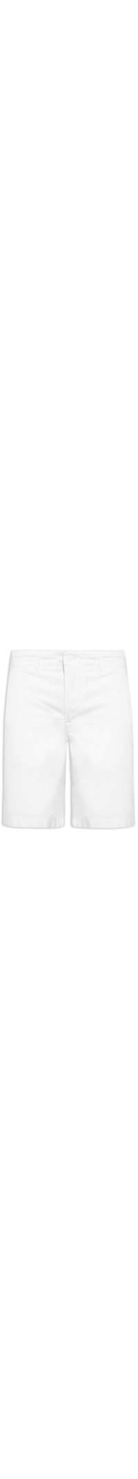 Bermuda Masculina Slim Fit Em Sarja De Algodão - Branco