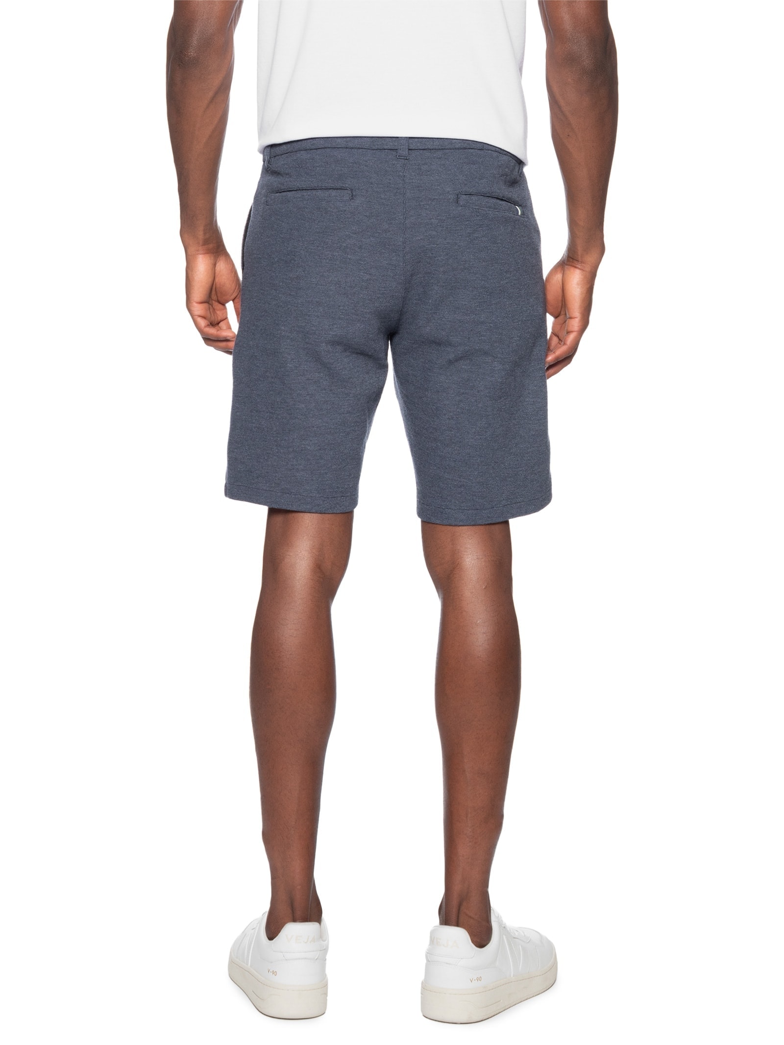 Bermuda Masculina Social Comfort Azul Reserva