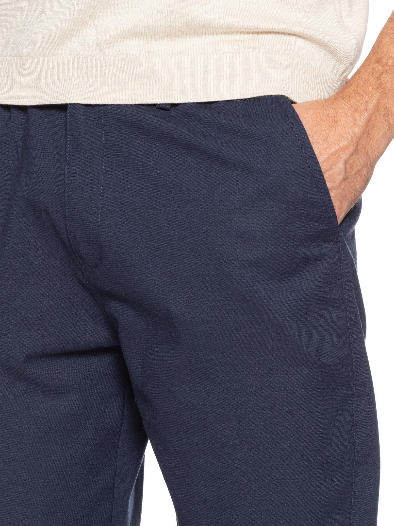 Bermuda Masculina Social Cós Elástico E Cordão Azul '2 Essential