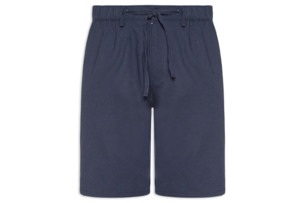 Bermuda Masculina Social Cós Elástico E Cordão - Azul