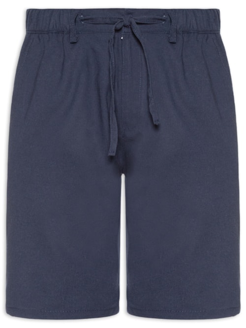 Bermuda Masculina Social Cós Elástico E Cordão – Azul
