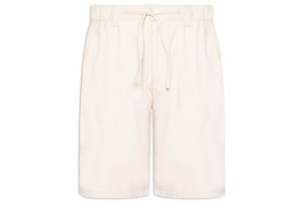 Bermuda Masculina Social Cós Elástico E Cordão - Bege