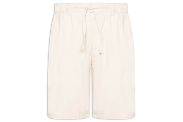 Bermuda Masculina Social Cós Elástico E Cordão - Bege