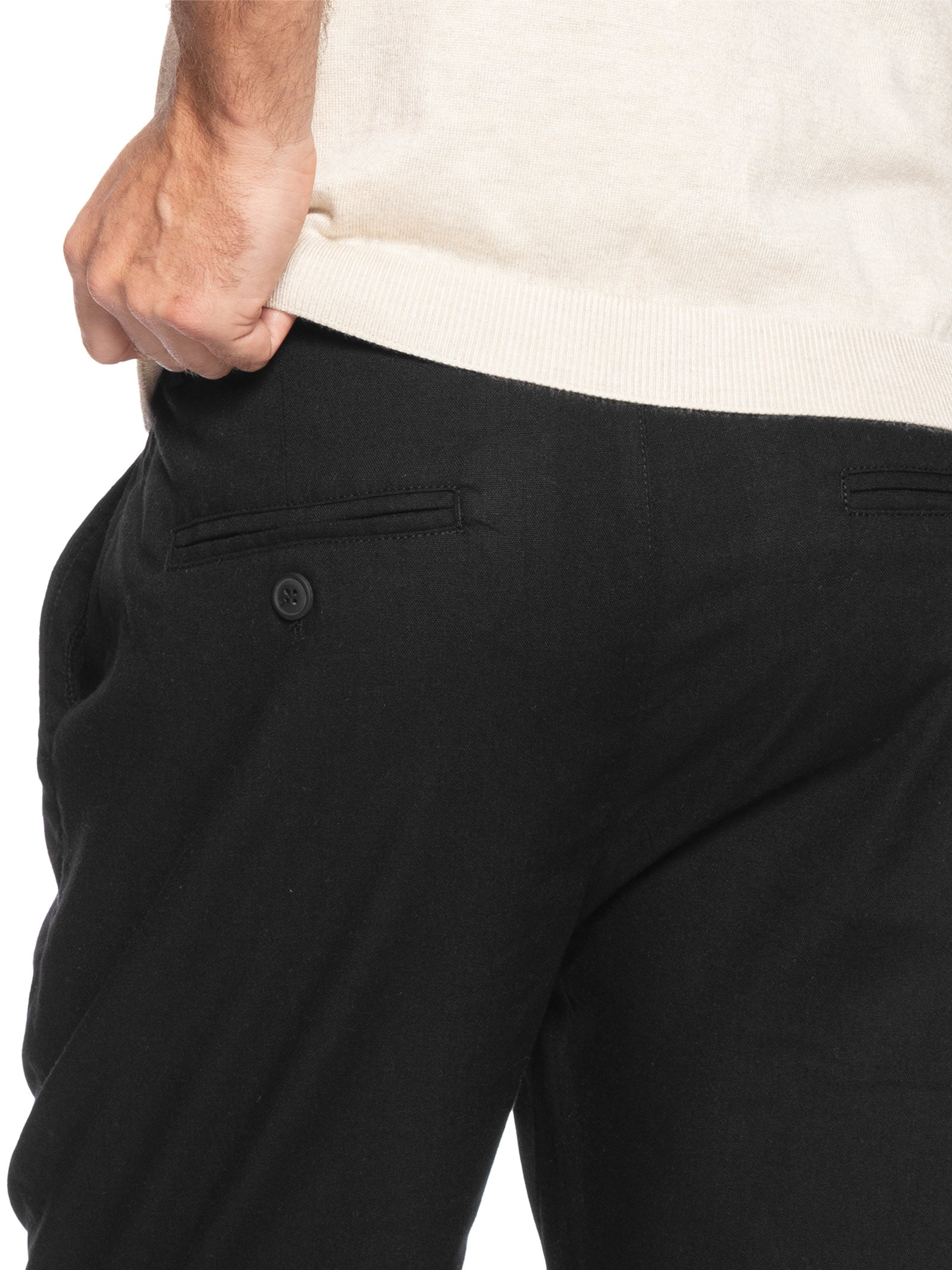Bermuda Masculina Social Cós Elástico E Cordão Preto '2 Essential