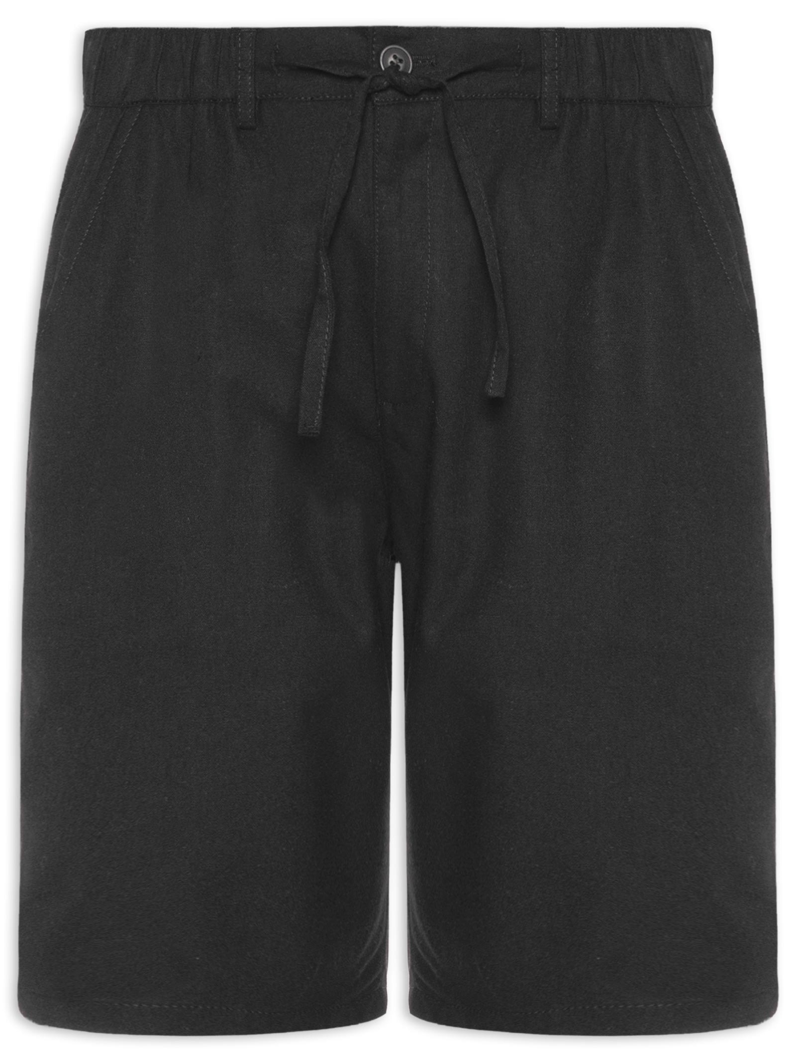 Bermuda Masculina Social Cós Elástico E Cordão Preto '2 Essential