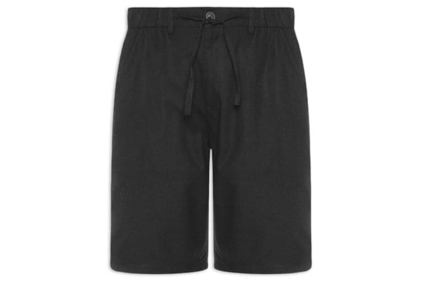 Bermuda Masculina Social Cós Elástico E Cordão - Preto