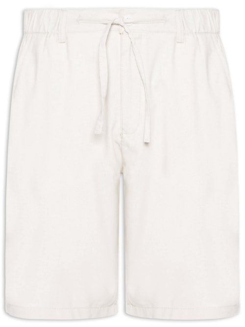 Bermuda Masculina Social Cós Elástico – Off White