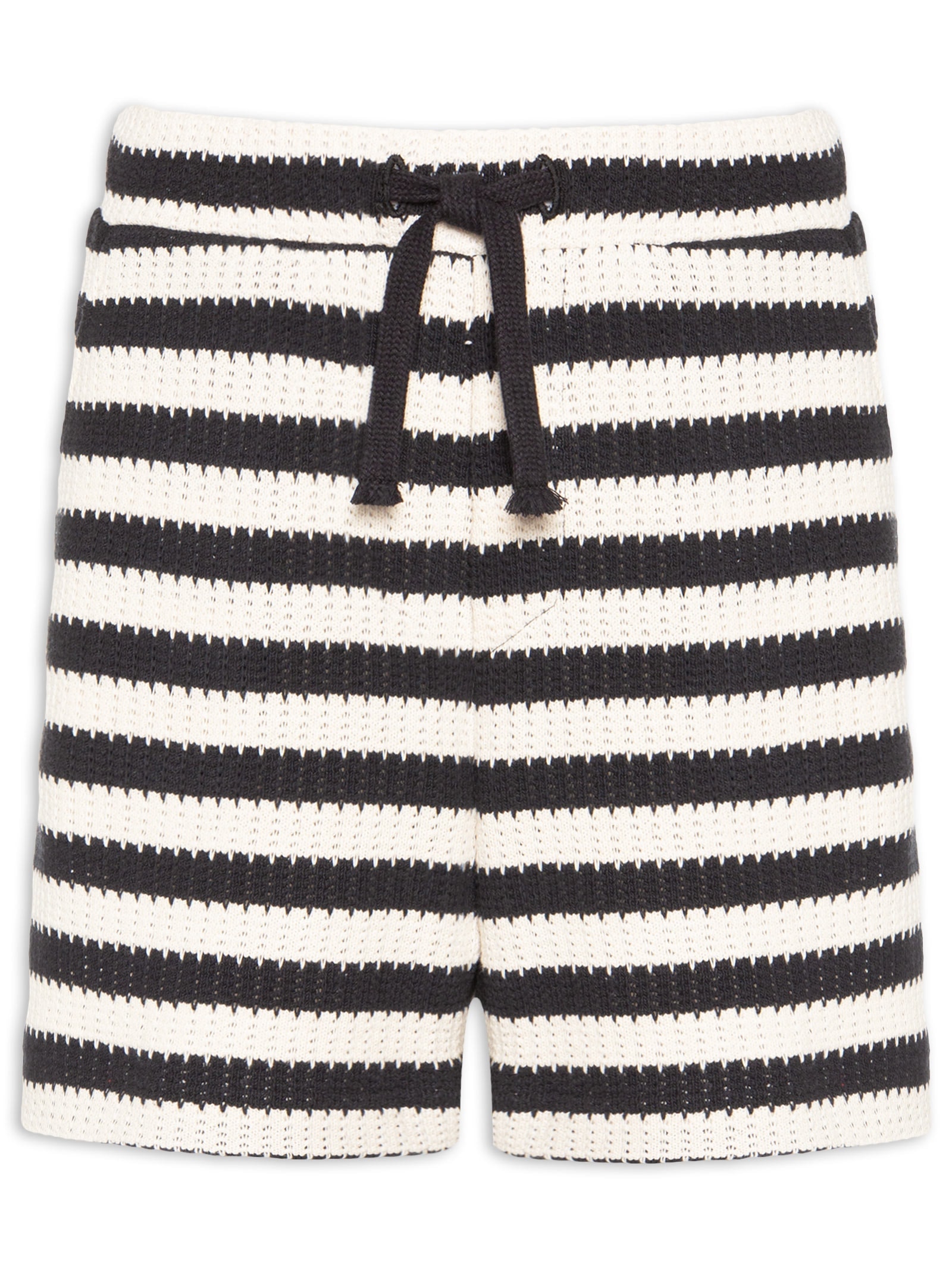 Bermuda Masculina Stripes Knit Preto Osklen