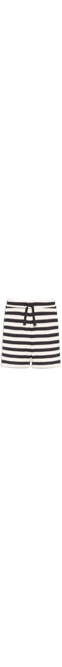 Bermuda Masculina Stripes Knit - Preto