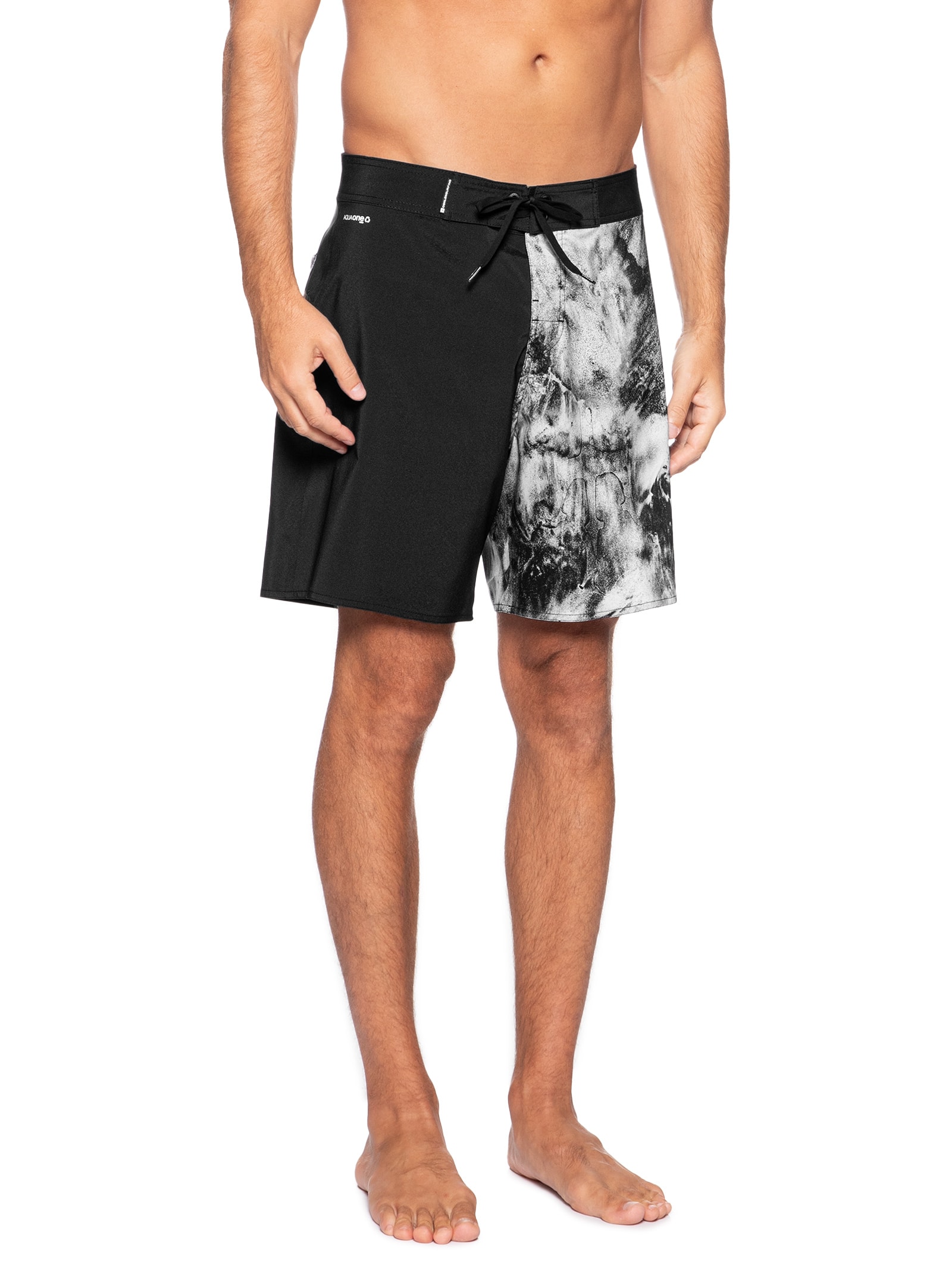 Bermuda Masculina Surf Aquaone Flex Black Sand Preto Osklen