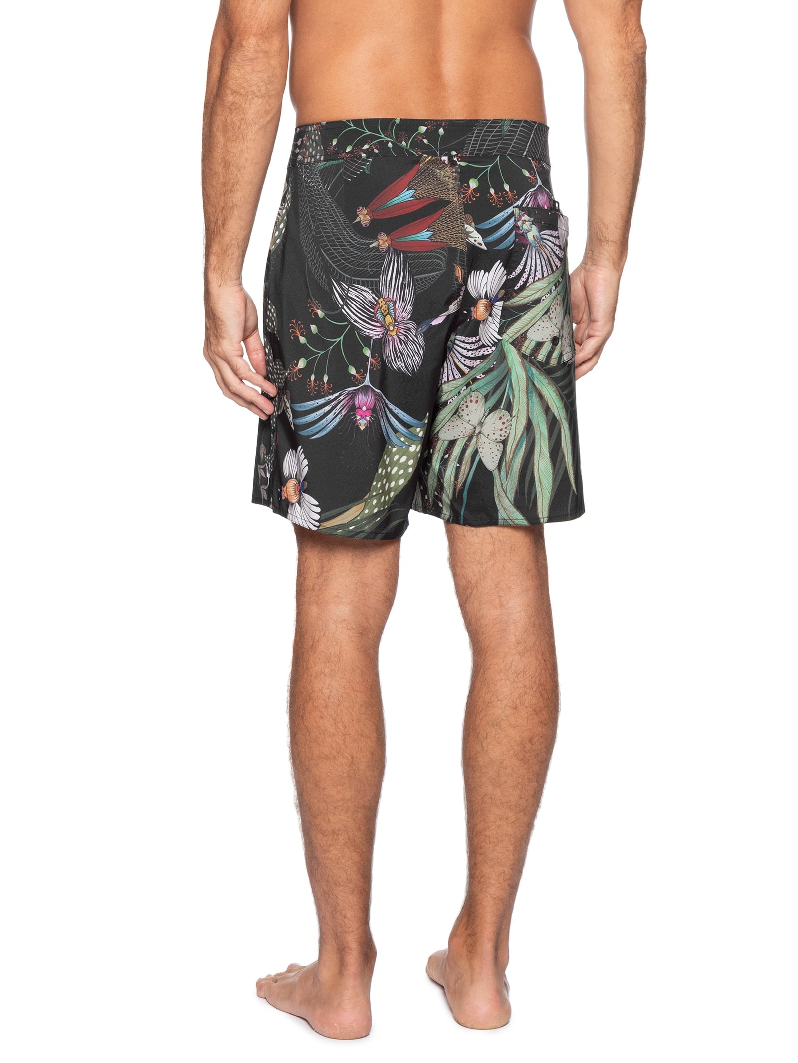 Bermuda Masculina Surf Aquaone Flex Botanique A7 Preto Osklen