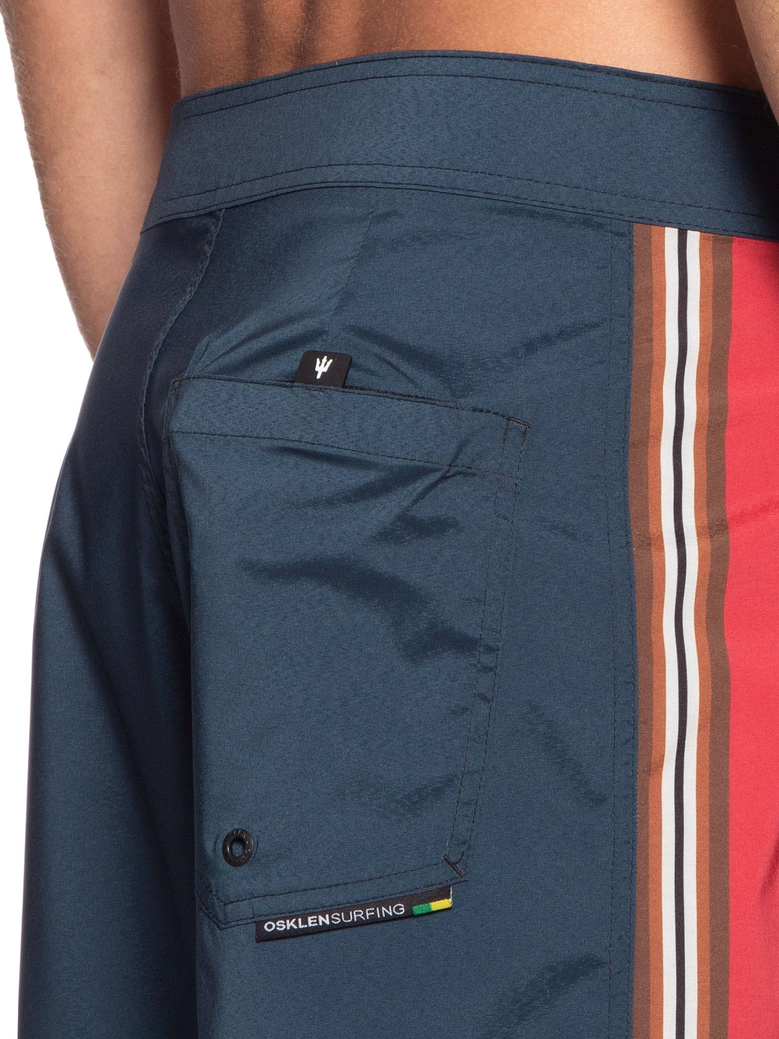 Bermuda Masculina Surf Aquaone Flex Roca Stripes Azul Osklen