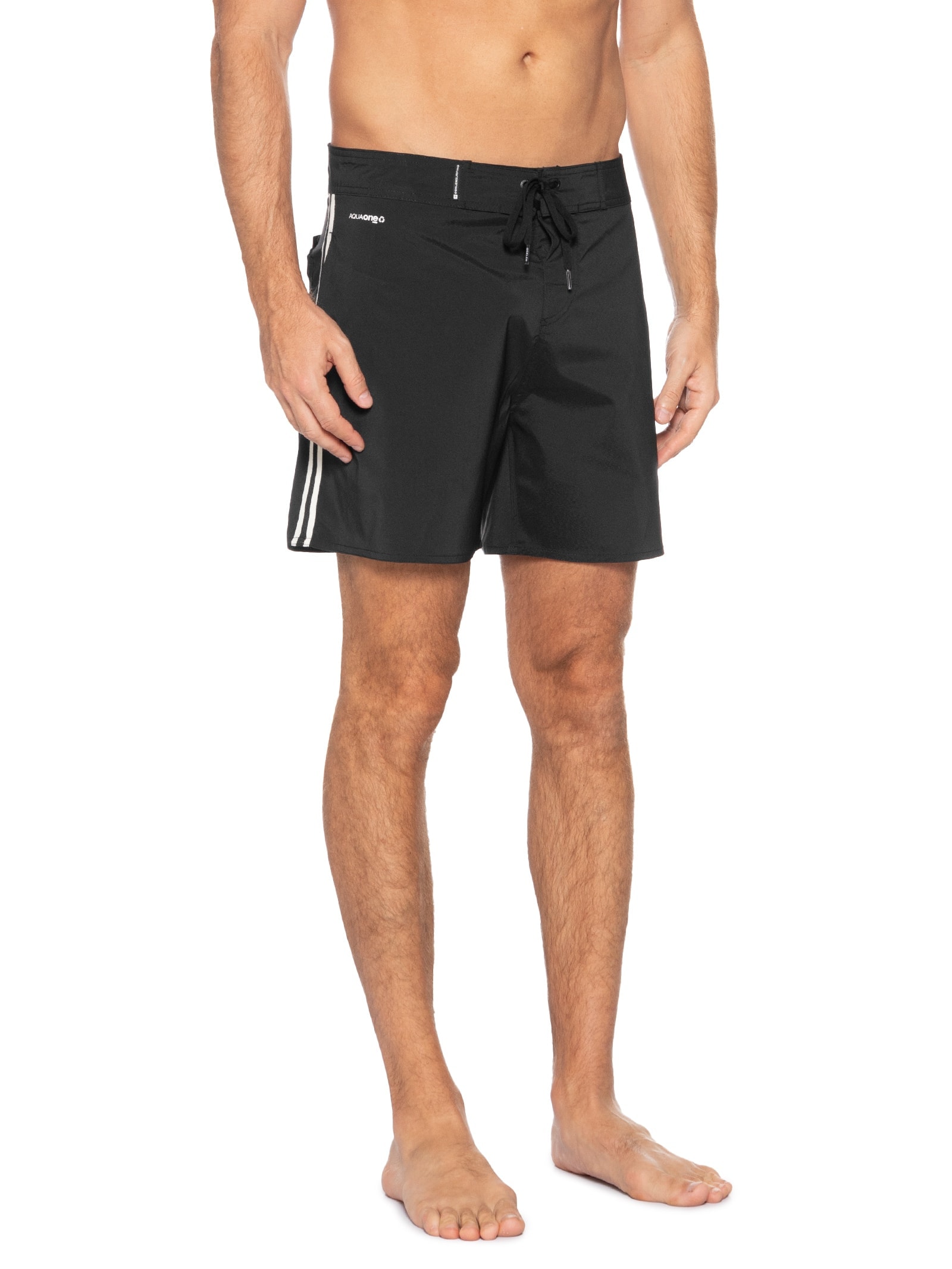 Bermuda Masculina Surf Aquaone Flex Stripes Preto Osklen