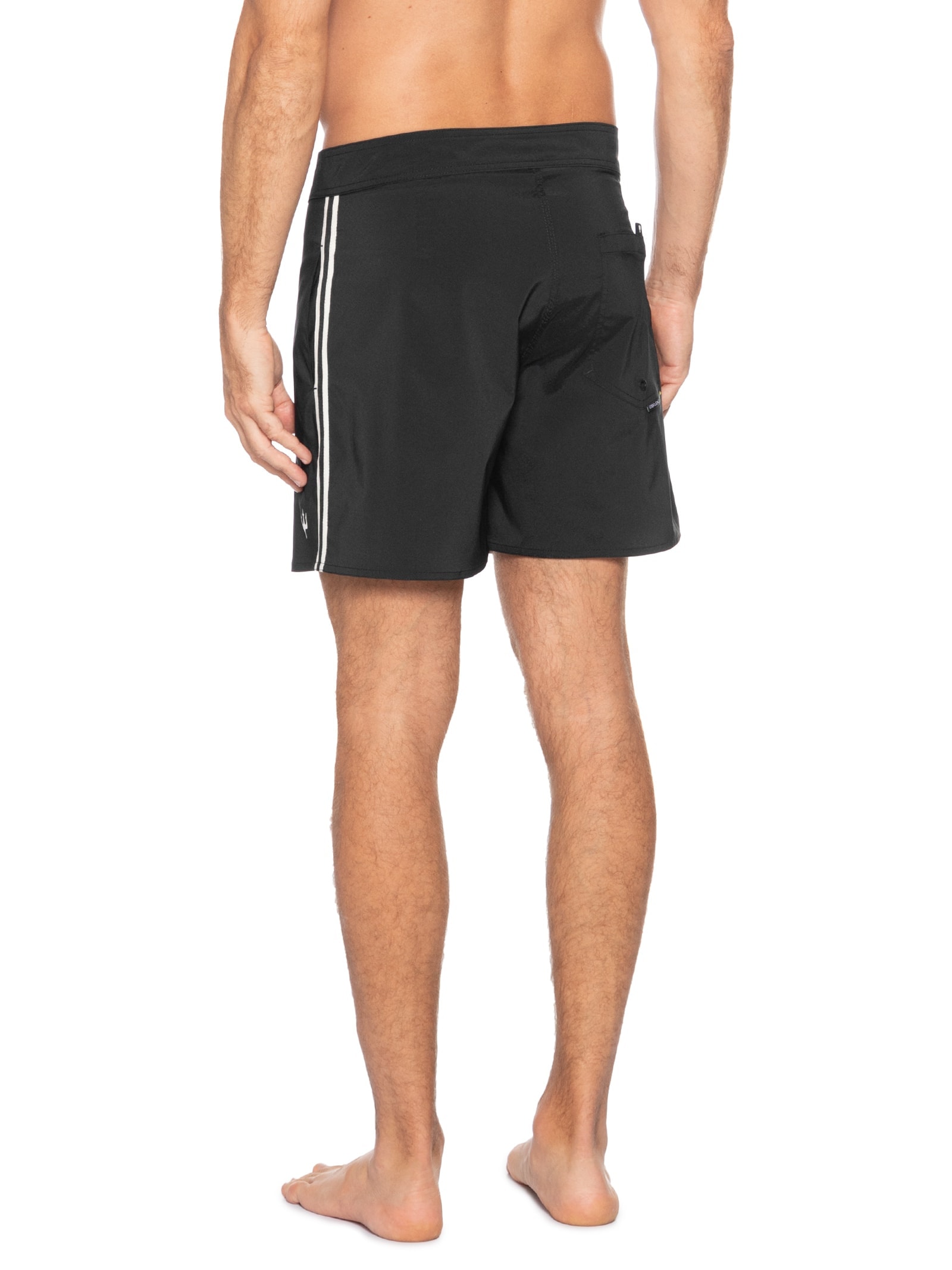 Bermuda Masculina Surf Aquaone Flex Stripes Preto Osklen