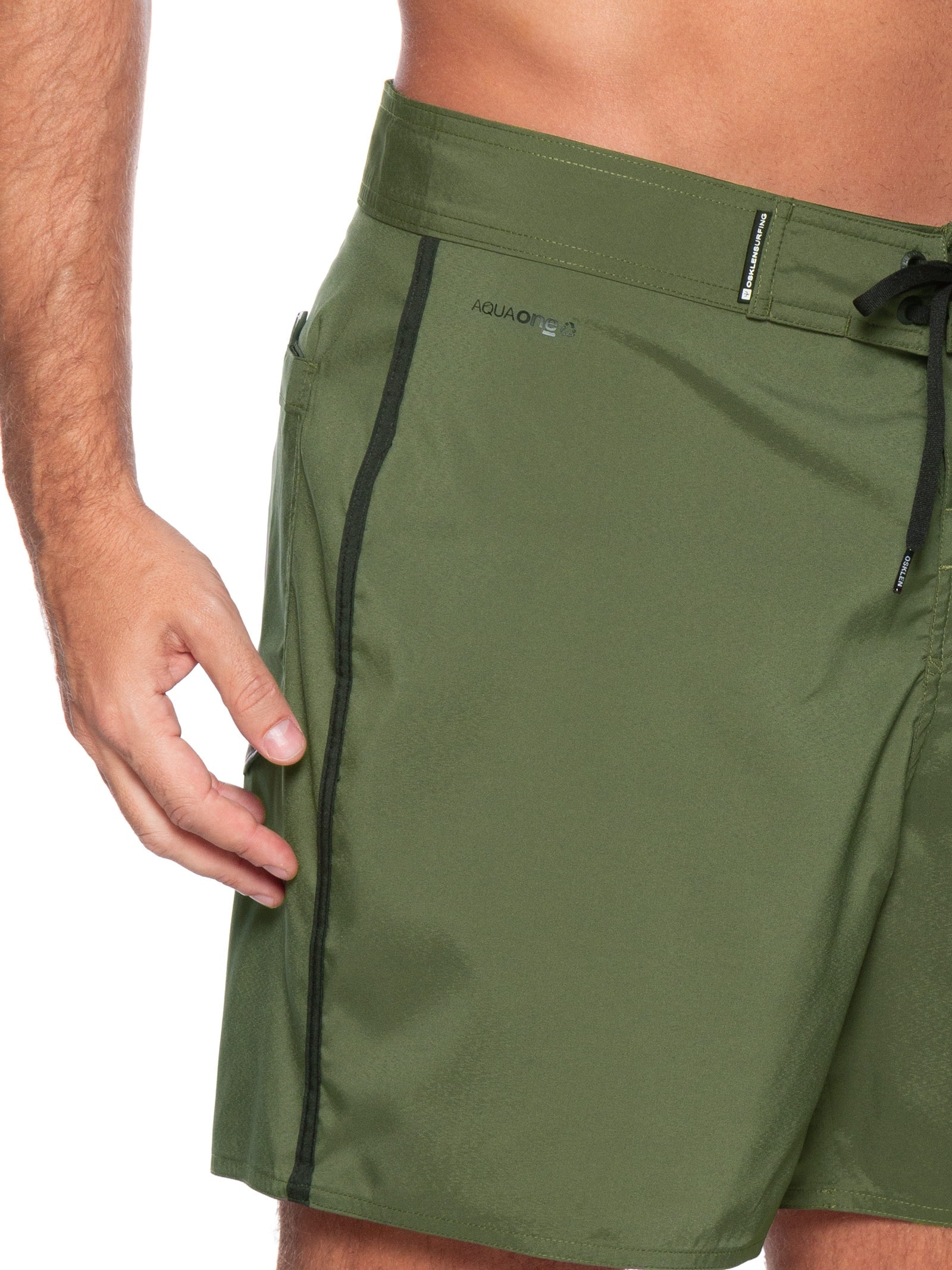 Bermuda Masculina Surf Aquaone Side Tape Verde Osklen