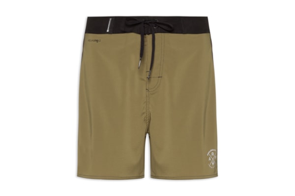 Bermuda Masculina Surf Aquaone Vintage Stripe - Marrom