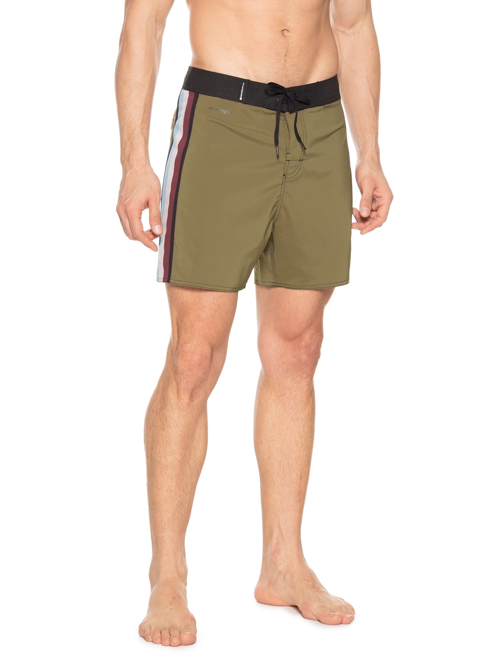 Bermuda Masculina Surf Aquaone Vintage Stripe Marrom Osklen