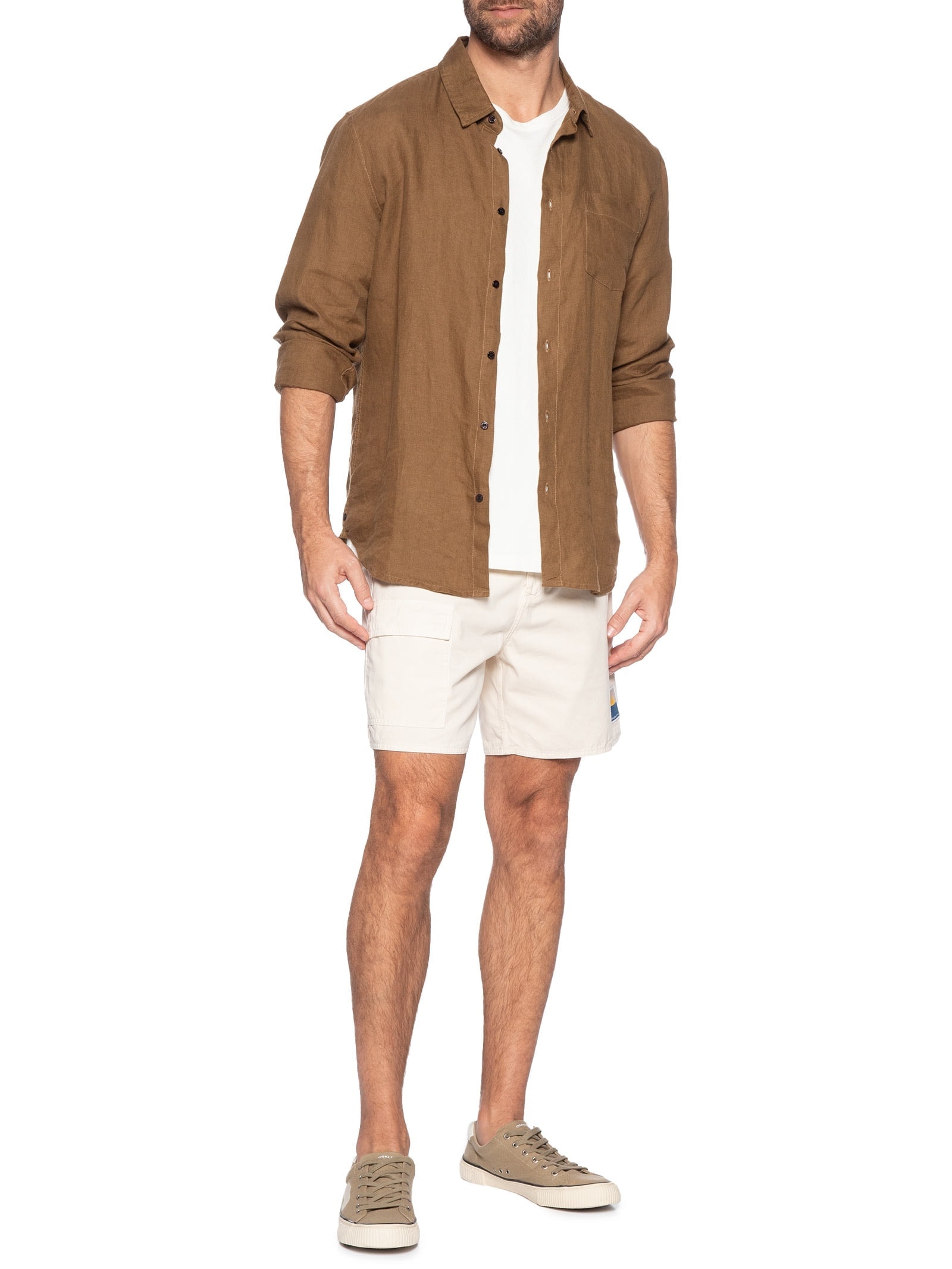 Bermuda Masculina Surf Casual Sunset Off White Osklen