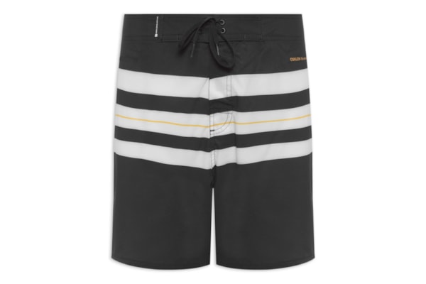 Bermuda Masculina Surf Longboard - Preto E Branco