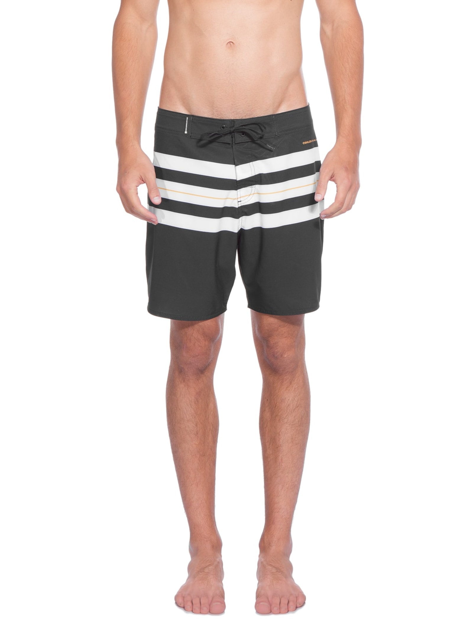 Bermuda Masculina Surf Longboard Preto E Branco Osklen