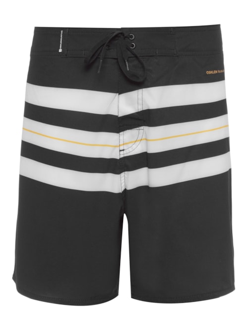 Bermuda Masculina Surf Longboard - Preto E Branco
