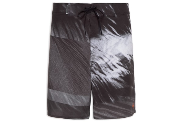Bermuda Masculina Surf Palmleaf Noise - Preto