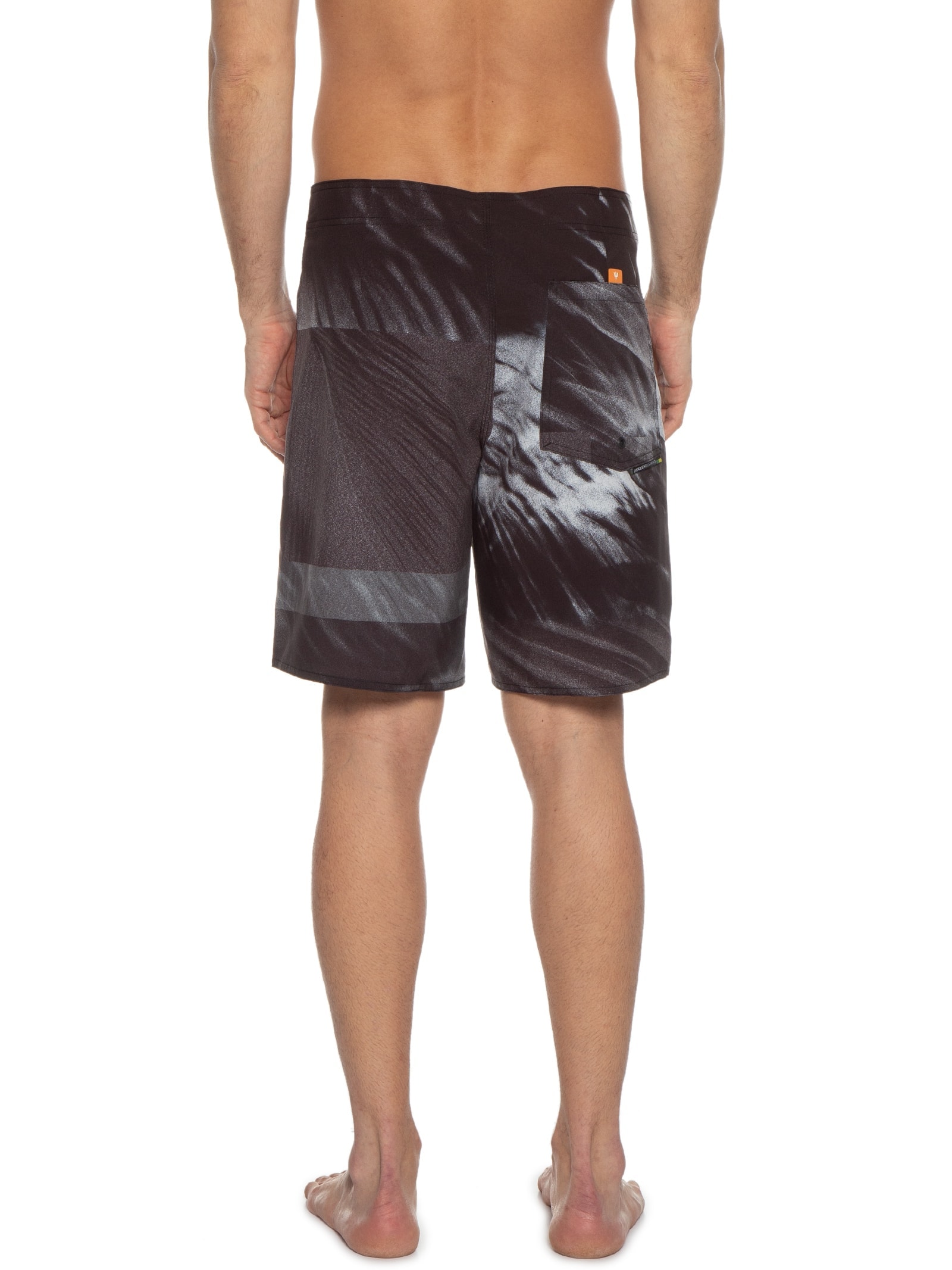 Bermuda Masculina Surf Palmleaf Noise Preto Osklen