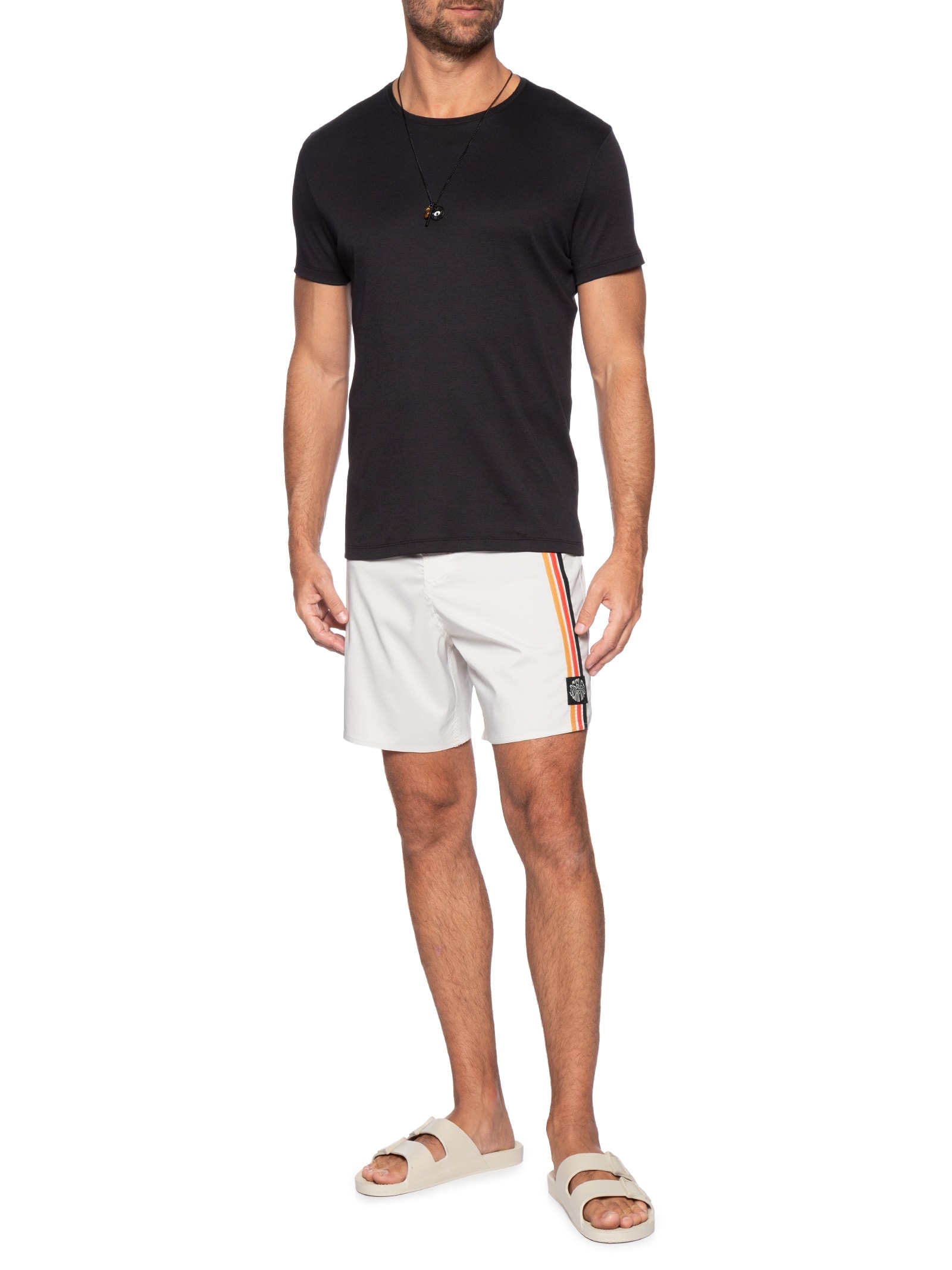 Bermuda Masculina Surf Patch Sunset Bege Osklen