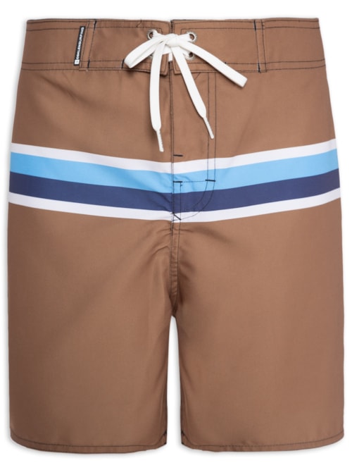 Bermuda Masculina Surf Retro Twin - Marrom