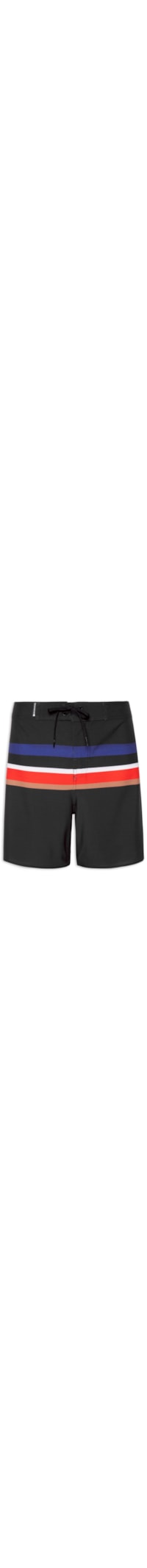 Bermuda Masculina Surf Tex Stripes - Preto