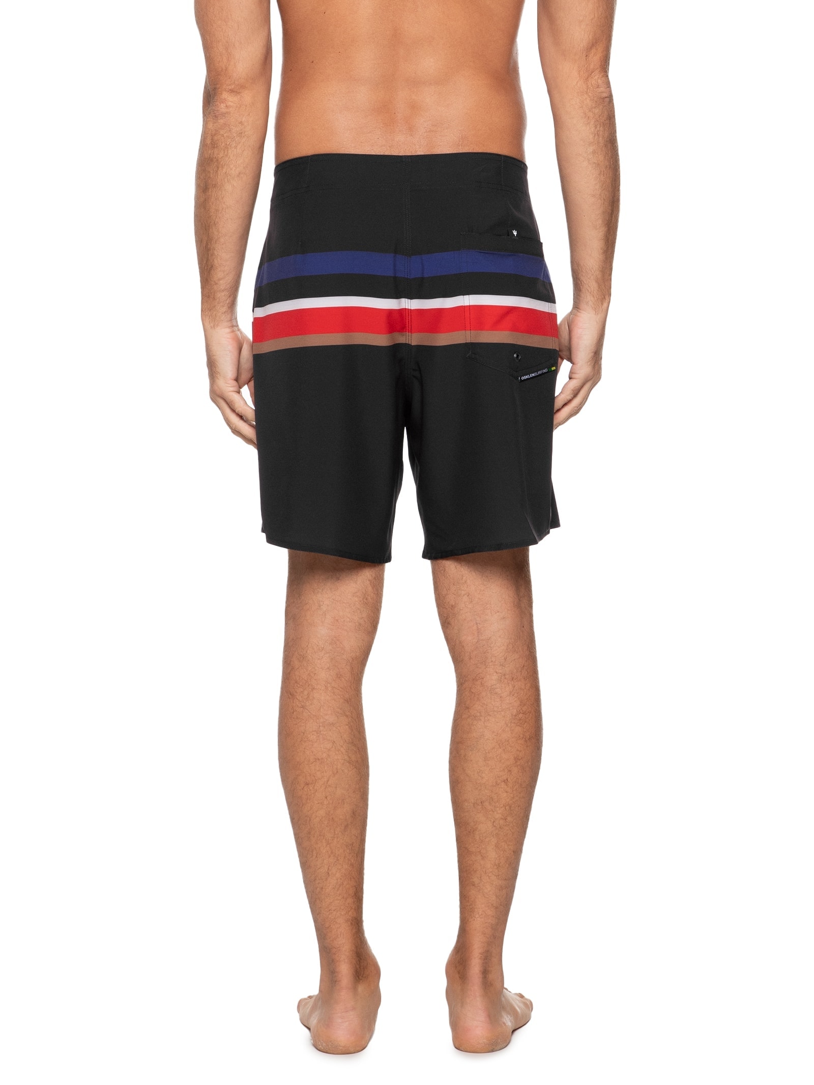 Bermuda Masculina Surf Tex Stripes Preto Osklen