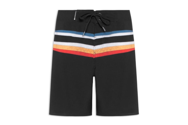 Bermuda Masculina Surf Tropicalia Stripes - Preto