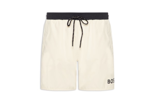 Bermuda Masculina Swim Quick-Dry Starfish - Branco